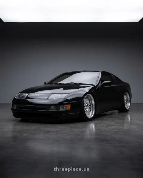 1991 Nissan 300ZX with Work Vs-Xv 5x114.3 18x9+33 R Disk Silky Rich Silver wheels