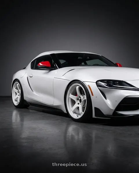 2026 Toyota GR Supra with Advan Racing GT PV 5x112 19x10.0 +30 RACING WHITE wheels