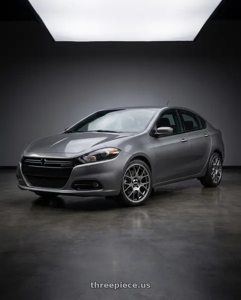 2015 Dodge Dart with BBS CH-R 5x112 18x8.5 +47 Satin Titanium Polished Rim Protector wheels