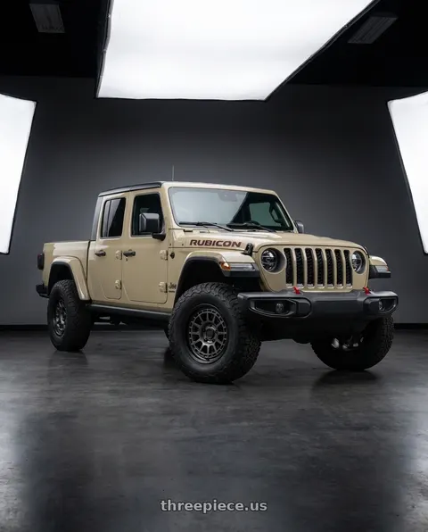 2023 Jeep Gladiator with KMC KM719 CANYON 5X127 17X8.5 +0 SATIN BLACK WITH GRAY TINT wheels