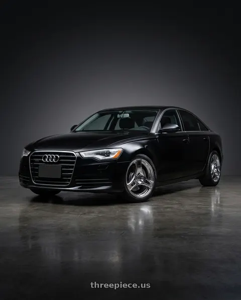 2013 Audi A6 with HERITAGE WHEEL BUSHIDO MONOC 5x100 18x9.5 +38 CHROME wheels