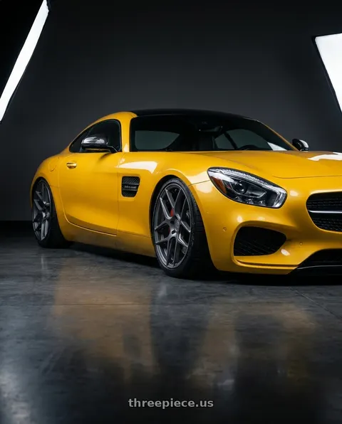 2019 Mercedes-Benz AMG GT with Aodhan AFF2 5x112 19x8.5+35 Matte Gray wheels