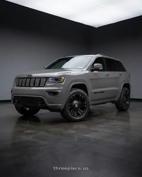 2021 Jeep Grand Cherokee Overland with XD XD822 MONSTER II 5X127/5X139.7 18X9 +18 MATTE BLACK wheels