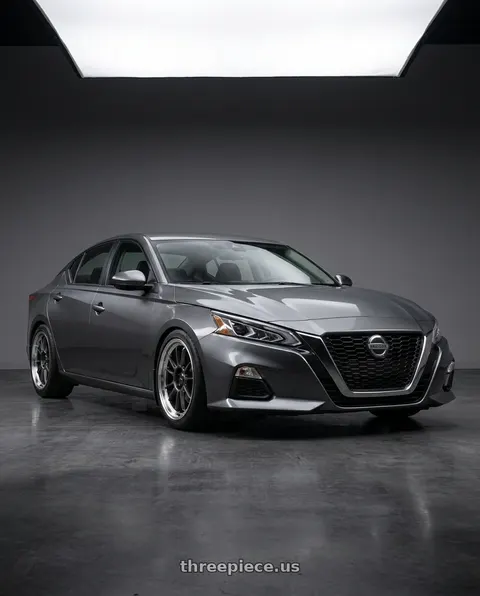2021 Nissan Altima SV with Konig Hypergram 5x114.3 18x8.5+35 Metallic Carbon w/ Machined Lip wheels