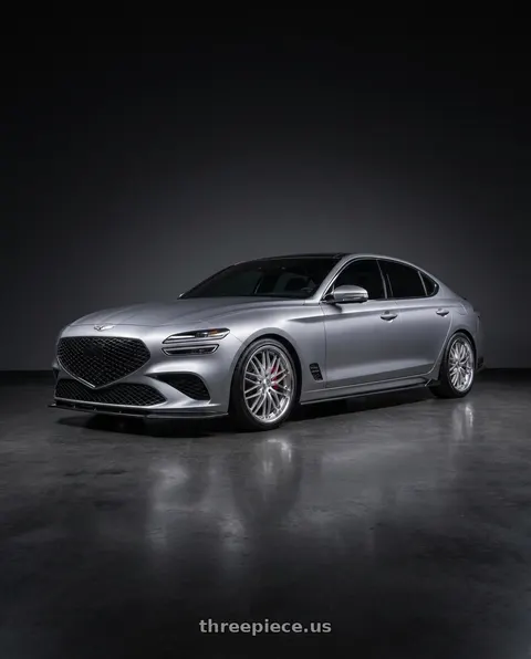 2024 Genesis G70 with MRR GT1 5x114.3 20x10  +40 Hyper Silver Machine Lip wheels
