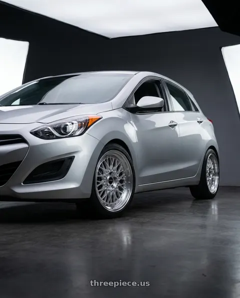 2014 Hyundai Elantra with ARC AR1 5x114.3 17x8.5  +35 Silver Machine Face Lip Chrome Rivet wheels
