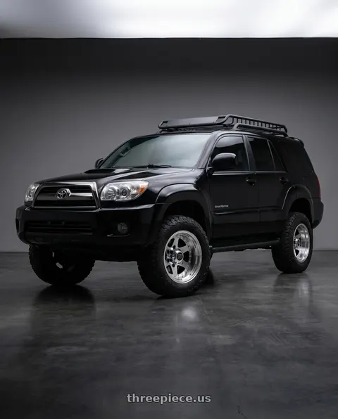 2007 Toyota 4Runner Sport with WHITE DIAMOND W3910 6x139.7 16x10-44 BLACK / MACHINED wheels