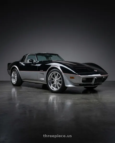 1978 Chevrolet Corvette with US Mag 1PC U110 RAMBLER 5X120.65 15X7 +1 CHROME PLATED wheels