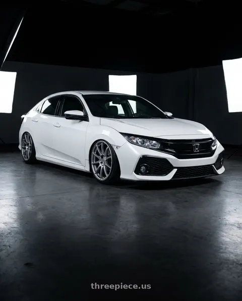 2019 Honda Civic with Ssr Gtv02 5x114.3 19x8.5+38  GLARE SILVER wheels
