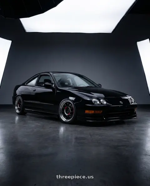 1998 Acura Integra GS-R with Work Emotion Rs11 2p 4x100 16x6 38 black wheels