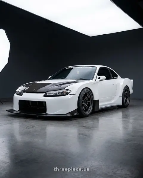 1998 Nissan s15 with Enkei RPF1RS 5x114.3 18x11-10 Matte Gunmetal wheels
