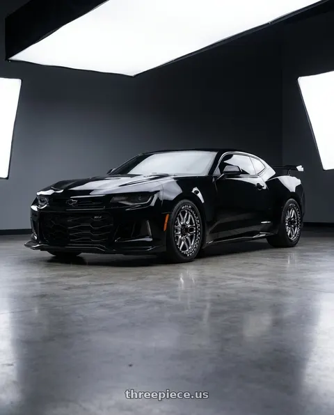 2017 Chevrolet Camaro ZL1 with WELD Street Performance Laguna 6 Beadlock 6x139.7 20x10 +38 Gloss Black/Milled Diamond Cut Lip wheels