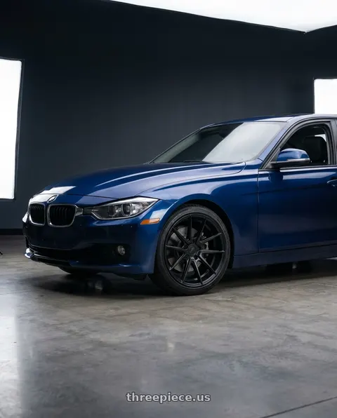 2014 BMW 328i xDrive with Niche 1PC M269 TERAMO 5X120 18X8 +40 MATTE BLACK wheels