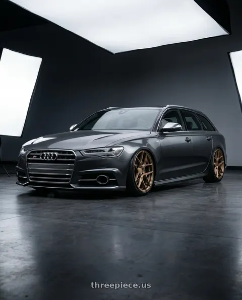 2016 Audi S6 with Aodhan AFF2 5x112 20x9+30 Matte Bronze wheels
