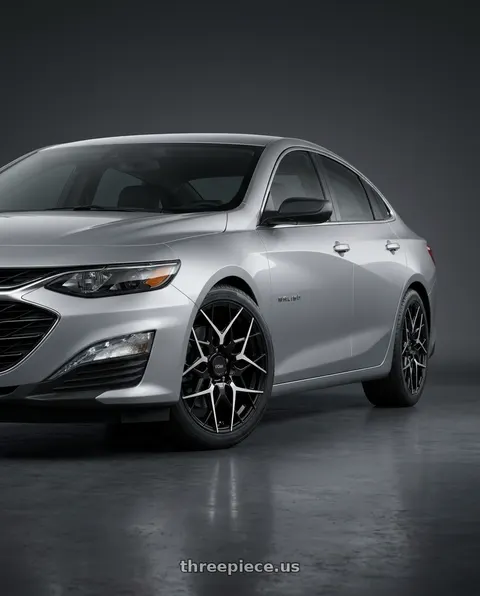 2024 Chevrolet Malibu LT with V�xx Paso 5x110/5x115 18x8+45 Gloss Black w/ Machined Face wheels