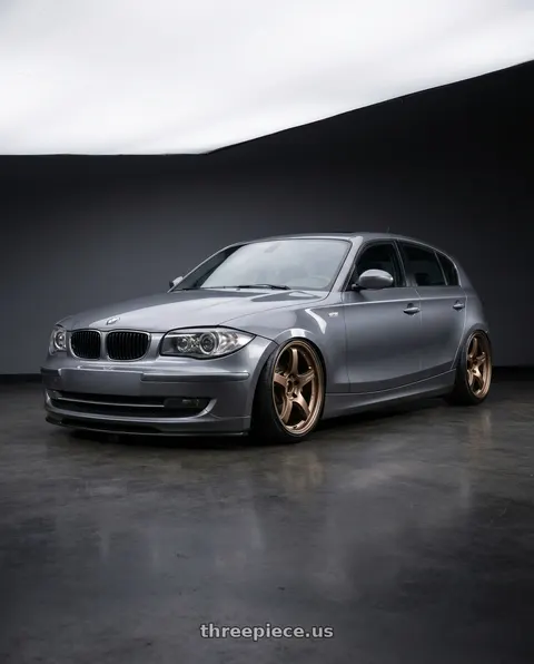2012 BMW 1 Series E82 with Gram Lights 57CR 5x120 18x9.5+38 Bronze II wheels