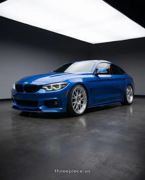 2018 BMW 440i Gran Coupe with BBS LM-R 5x120 19x9.5+25 Diamond Silver wheels