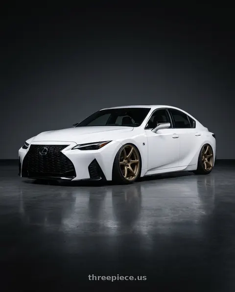 2024 Lexus IS350 with Kansei K11B Tandem 5x114.3 19x10.5 22 Bronze wheels
