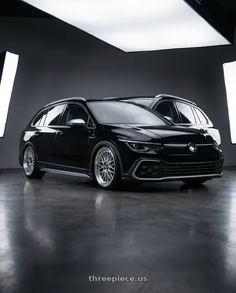 2021 Volkswagen Golf with BBS LM 5x114.3 17x7.5+38 Diamond Silver wheels