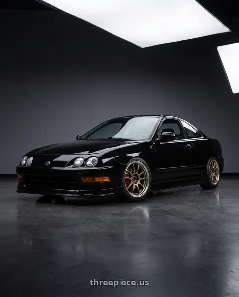 1998 Acura Integra GS-R with Work Cr 2P 4x100 16x7 +38 Matte Bronze wheels
