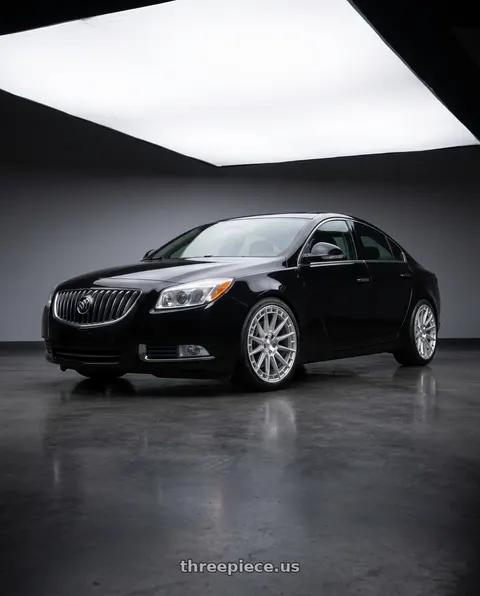 2013 Buick Regal Premium with KATANA RACING KR11 5x120 20x8.5 +40 Glossy Silver Machine Face wheels