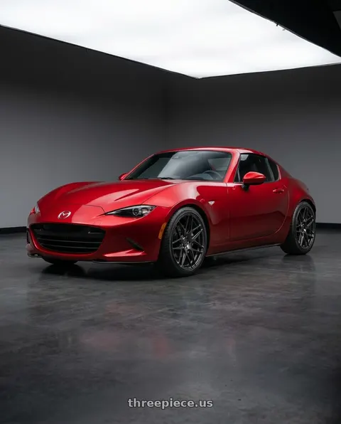 2026 Mazda MX-5 Miata with MRR FS1 5x130 18x8.5  +45 Carbon Flash wheels