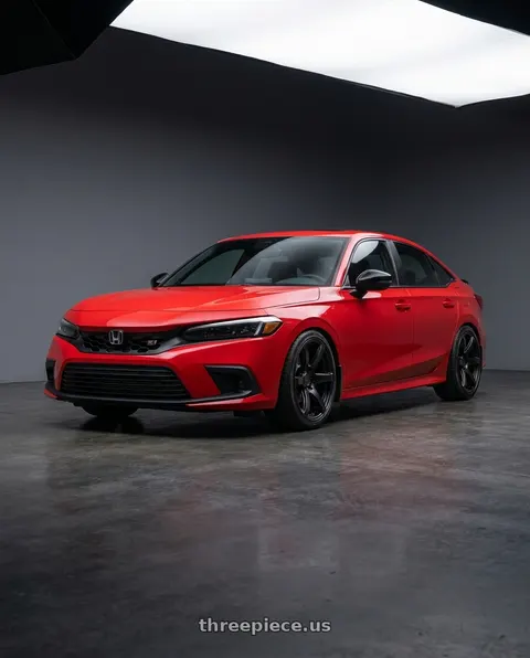 2026 Honda Civic Si with Enkei Cyclone 6x135 18x9+12 Matte Black wheels
