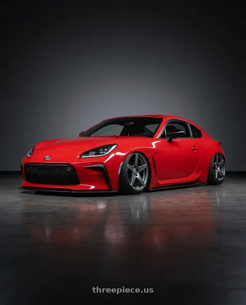 2024 Toyota GR86 with Forgestar CF5 5x114.3 18x9 +35 Gloss Anthracite wheels
