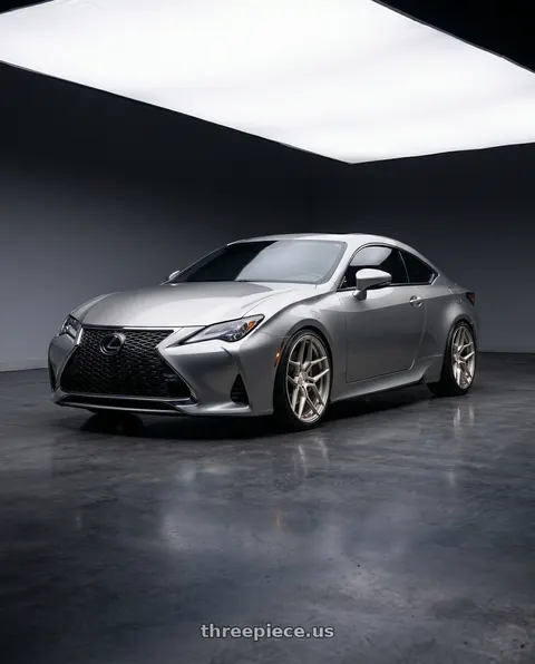 2020 Lexus RC300 with Rohana RFX11 5x114.3 19x8.5+35 Brushed Titanium wheels