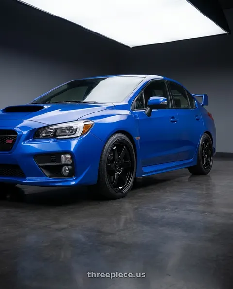 2018 Subaru WRX STI with KATANA RACING KR08 5x114.3 18x8 +40 Glossy Black wheels