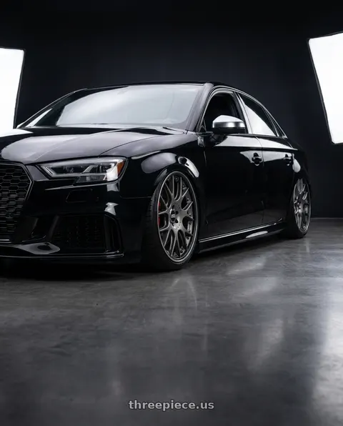 2017 Audi RS3 with BBS CH-RII 5x112 20x10.5 +35 Satin Platinum Center Black Lip SS Rim Prot wheels