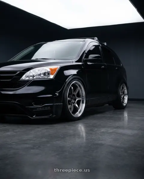 2011 Honda CR-V with Advan Racing R6 5x114.3 20x8.5 +38 MACHINING & RACING HYPER BLACK wheels