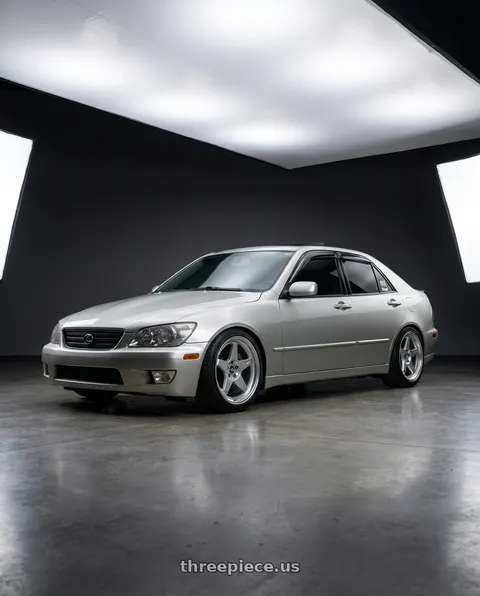 2001 Lexus IS300 with ESR Wheels CR5 5x114.3 18x8.5 +35 Hyper Silver wheels