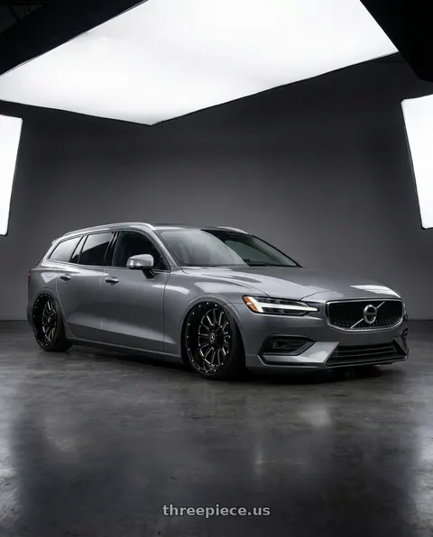 2018 Volvo V60 with American Off-Road A105 5x127 20x12 -44 Black Milled Spoke wheels
