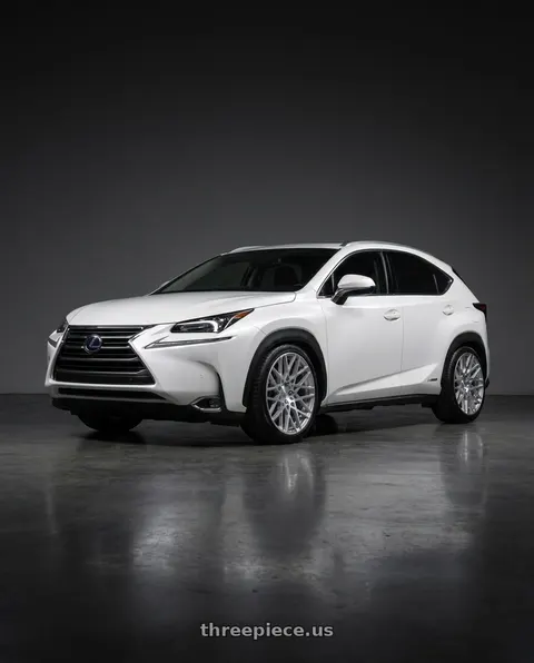 2019 Lexus NX with Rotiform 1PC R110 BLQ 5X112 20X10 +35 GLOSS SILVER MACHINED wheels