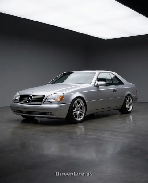 1998 Mercedes-Benz CL500 with Work Emotion T7r 5x112 19x9.5 +38 Gt Silver wheels