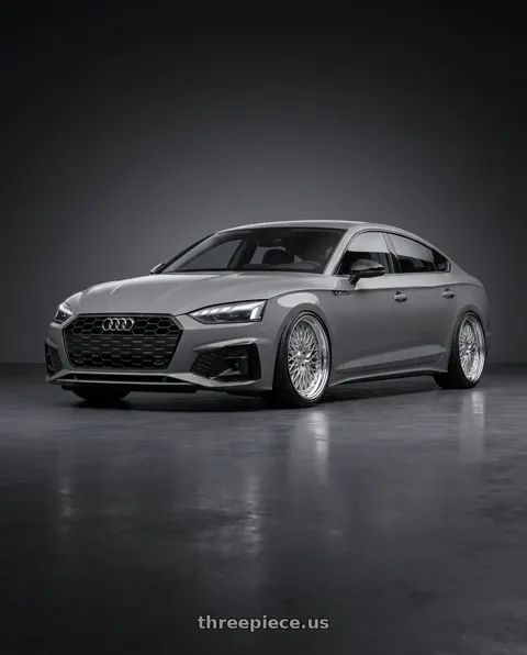 2023 Audi A5 Sportback Premium Plus with SSR Formula MESH 5x112 18X10+19 HP Disk Fm Silver wheels