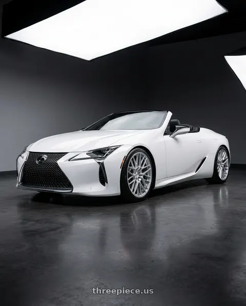 2021 Lexus LC500 with TSW TW001 DAYTONA 5X120 21x9 +25 GLOSS SILVER wheels