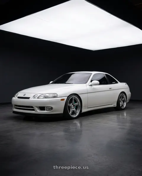 1992 Lexus SC400 with Work T5R 2P 5x114.3 19x8.0 +45 GT SILVER wheels