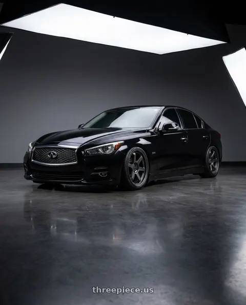 2020 INFINITI Q50 Luxe with 9six9 SIX-1 5x114.3 17X8 +35 Carbon Gray wheels