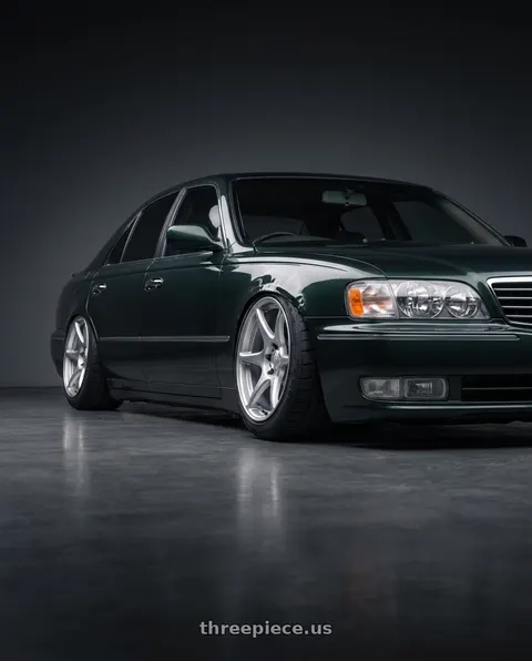 2000 INFINITI Q45 with Kansei K11S Tandem 5x114.3 19x10.5 12 Hyper Silver wheels