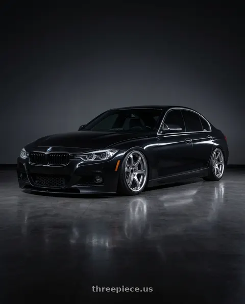 2016 BMW 340i with Ssr Reiner Type 6R 5x120 18X10 38 Normal Disk Titan Silver wheels