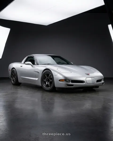 2001 Chevrolet Corvette with Gram Lights 57DR-X 6x139.7 16x6.5+38 Super Dark Gunmetal AXZ wheels
