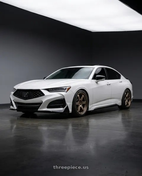 2022 Acura TLX with Volk Racing TE37SL 5x120 19x9.5 +21 BLAST BRONZE wheels