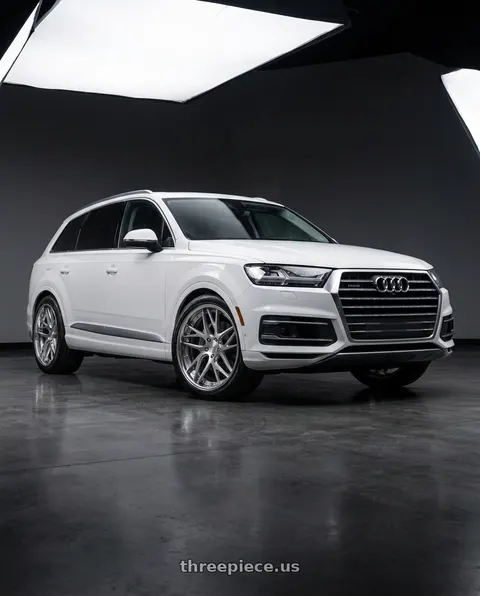 2019 Audi Q7 with Work Gnosis Cvx 5x112 22x10+30 R Disk Composite Buffed And Brushed wheels