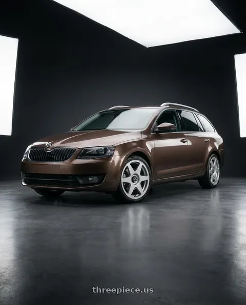 2015 Skoda Octavia with fifteen52 TARMAC EVO 4x100 / 4x108 17x7.5 +42 SPEED SILVER (GLOSS SILVER) wheels
