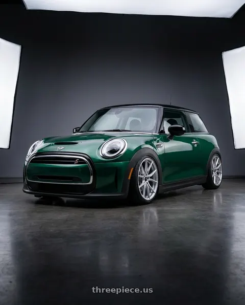 2022 Mini Cooper with Advanti Racing 80S Hybris 5X112 19x8.5 +35 Silver with Machined Face wheels