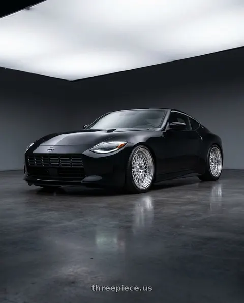 2025 Nissan Z with Work Gran Seeker Ccx 5x114.3 19x9.5+-12 R Disk Machined Silver Polish wheels