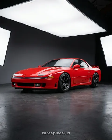 1993 Mitsubishi 3000GT VR-4 with Volk Racing TE37 SAGA S-PLUS 5x114.3 19x9+35 Diamond Dark Gunmetal wheels