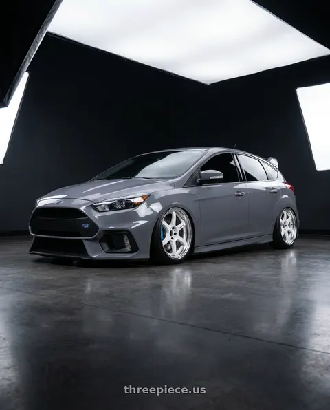2017 Ford Focus RS with Work T7r 2P 5x108 18x9.5 +22 WHITE wheels
